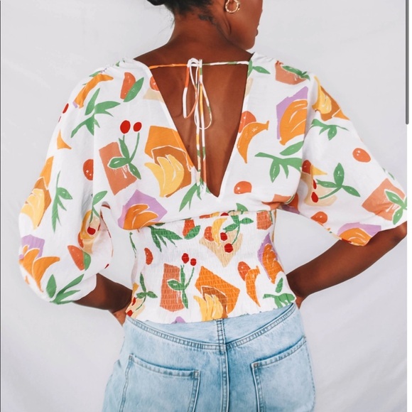 Fruity Sanremo Surplice Top Small - Picture 2 of 10